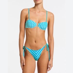 triangl blue mala sour strip swimsuit